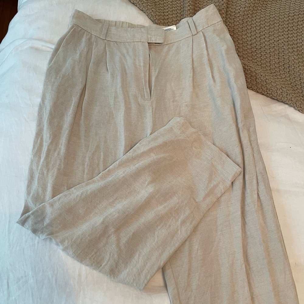 H&M linen blend pants